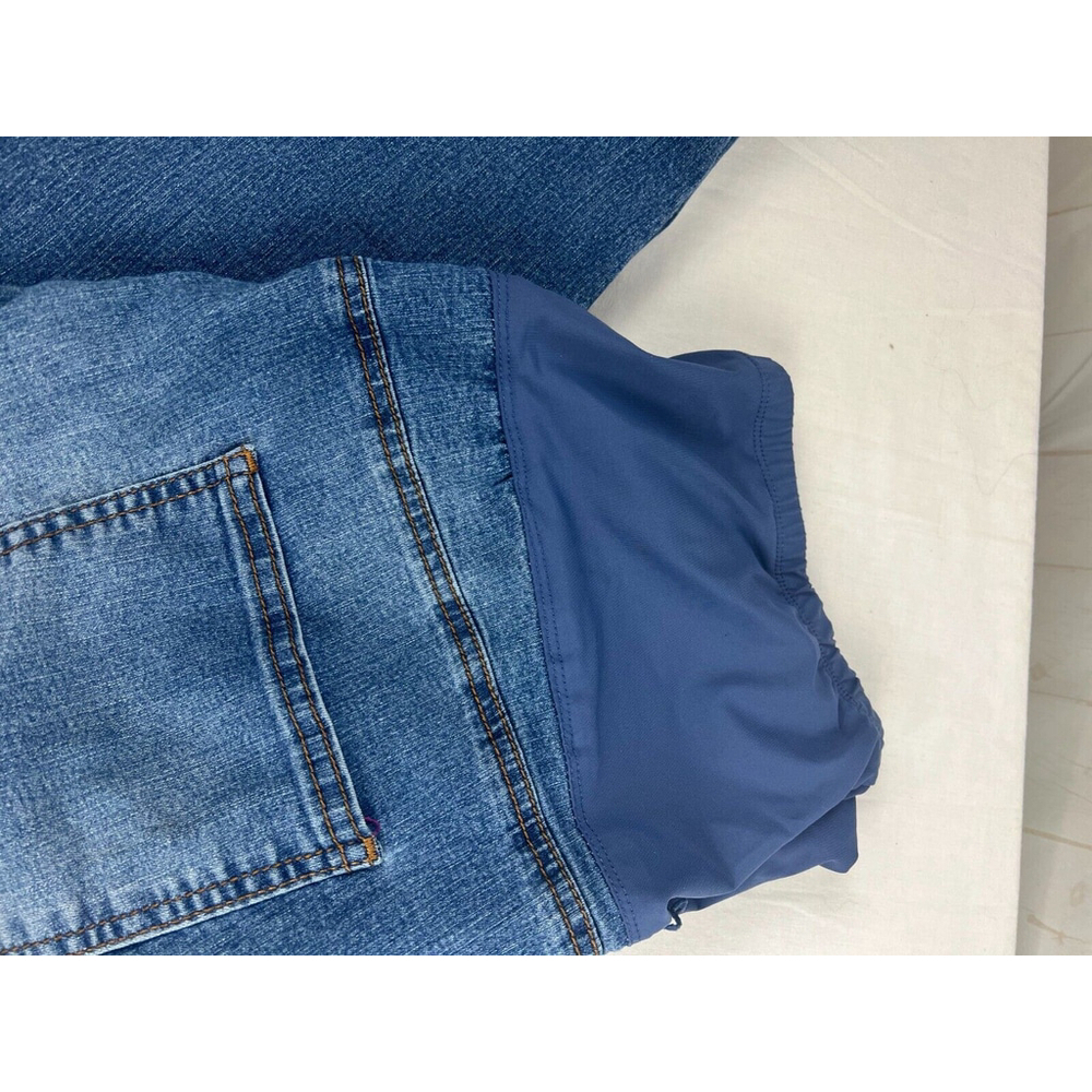 Women’s Time and Tru Full-Panel Maternity Skinny Jeans Size XXL(20) Blue EUC - Picture 2 of 2